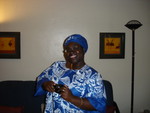 Akua, just before leaving for the wedding