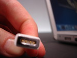 Trying to get a non-blurry shot of the MagSafe connector