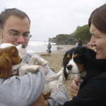 See, this is why Chris and Tanya had to get two dogs - they each get one, with no sharing!