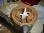 The finished product: home-made chocolate ice cream
