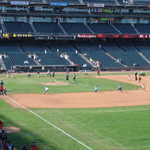 After the game ended, the Giants allowed kids 14 and younger to run the bases.