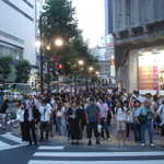 Lots of people. On our way to the subway station in Shibuya.