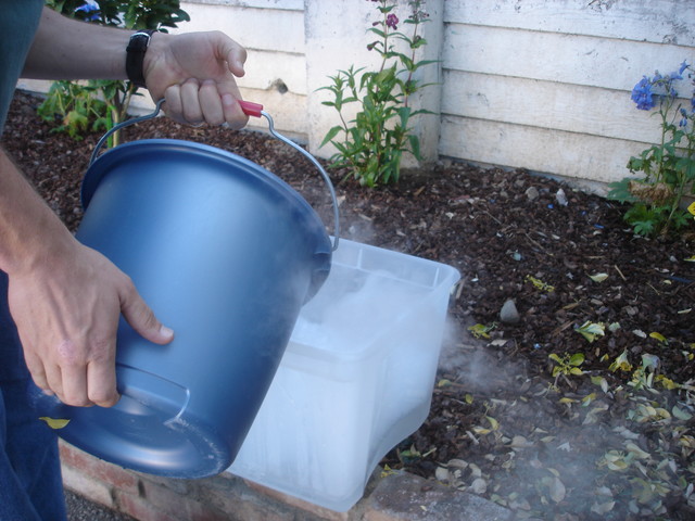 The beginning of Mike's "expierments" with dry ice