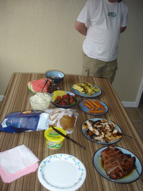 The dinner spread