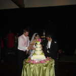 Getting ready to cut the cake