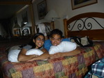 Anjali and Stan, happy to not be hiking anymore