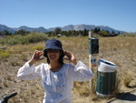 You can't tell, but I biked over Anjali's hat. Whoops!