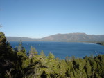 Shot of the lake from a vista point off of highway 89