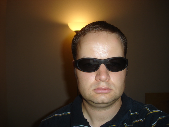 Me wearing my new sunglasses