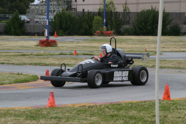 Me hitting the go kart track