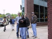 Chris, Akua, me, and Steve, posing for the camera.