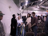 A really blurry picture from inside the Veale Convocation Center.