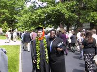 Hawaii and Akua, after the ceremony. This is a really great picture.