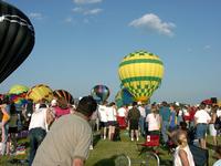 Two balloons that are fully inflated.