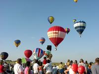 The Cellular One balloon taking off.