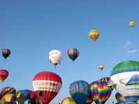 Several balloons now airborne, with others to soon join in the fun.