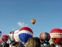 The Pepsi balloon getting ready for flight.