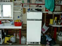 A propane-powered refrigerator. Also, home of the nastiest smell I've ever inhaled.